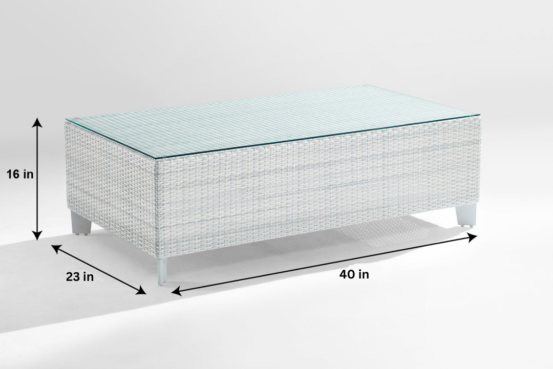 Astrol Outdoor Garden Balcony Sofa Set 3 Seater seater, 1 Double Seater, 1 Single Seater and 1 Center Table  (White)