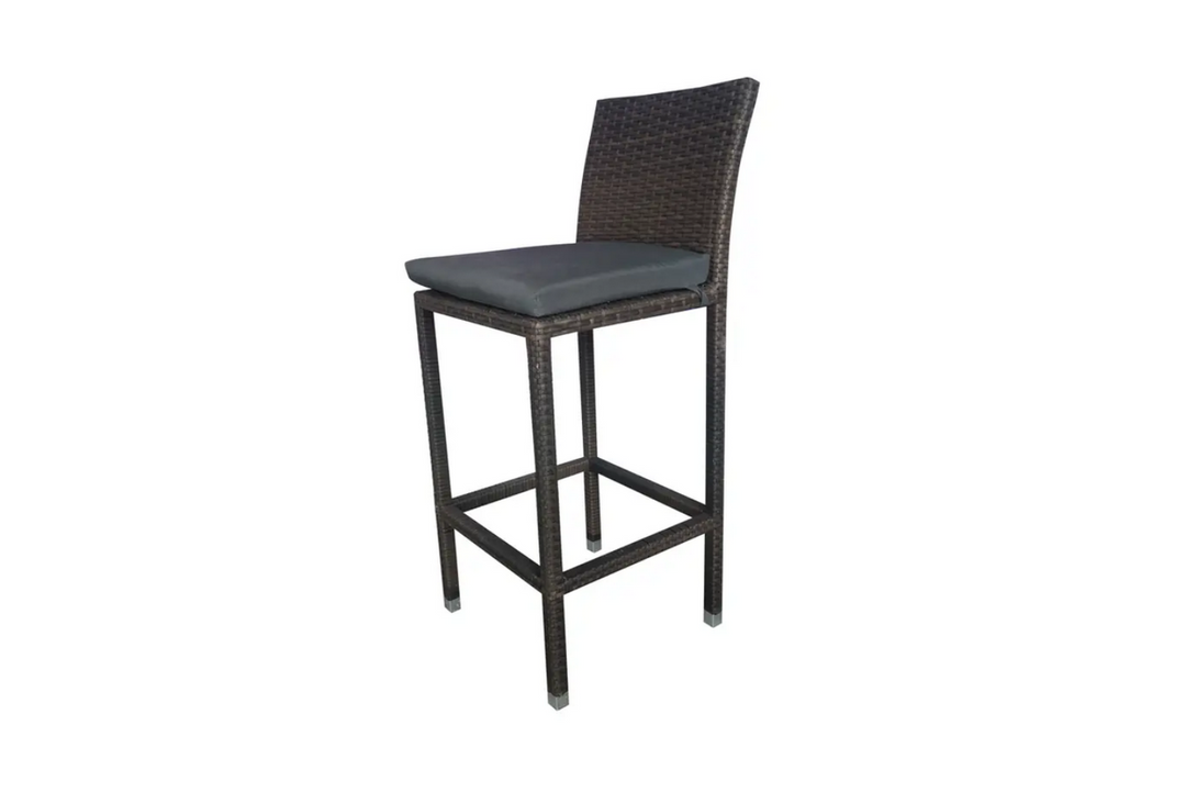 Curro Outdoor Patio Bar Set,  4 Chairs and 1 Table For Balcony (Brown)