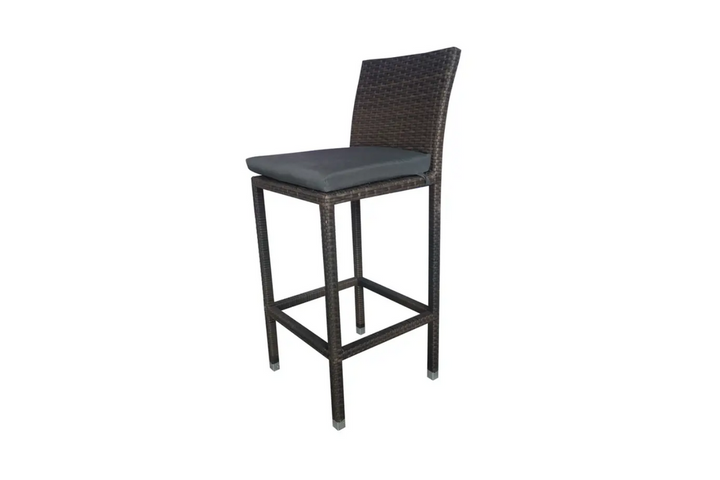 Curro Outdoor Patio Bar Set,  4 Chairs and 1 Table For Balcony (Brown)