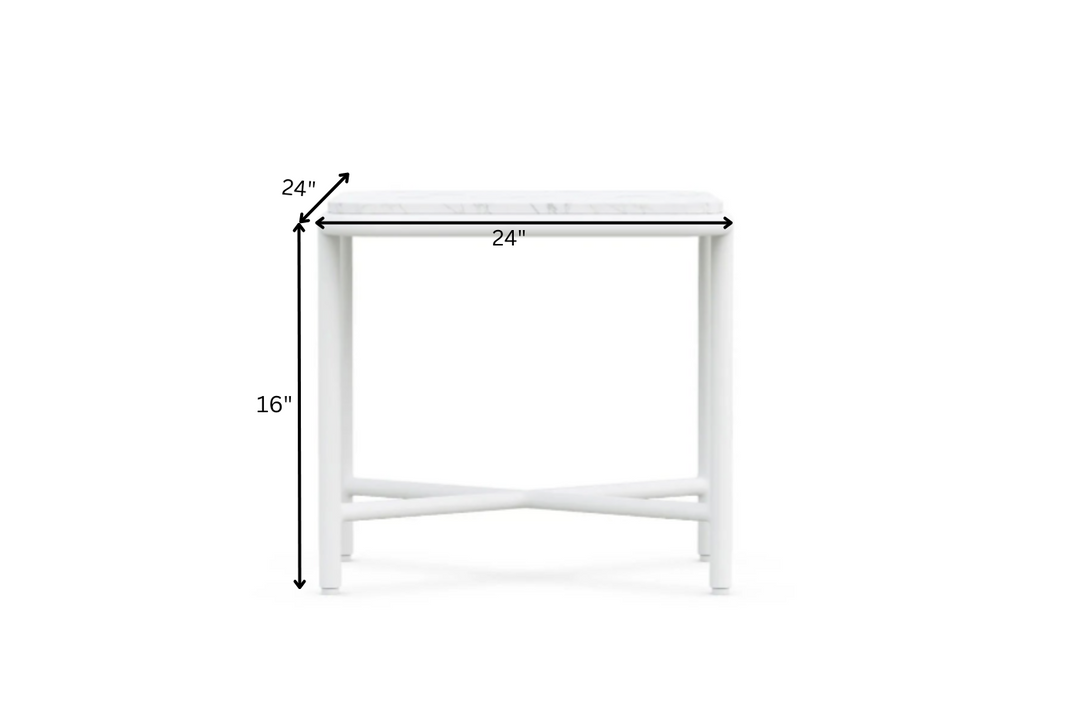 Kreios Outdoor Garden Balcony Sofa Set 2 Seater, 2 Single seater and 1 Center Table With 1 Side Table Set (White)