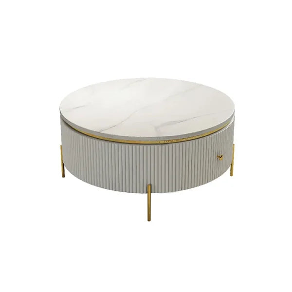 Belly Modern Round Coffee Table With Storage Tables