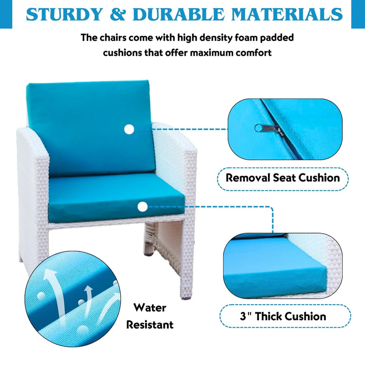 Bhoomika Outdoor 5 Piece Patio Wicker All Weather Sectional Furniture Set