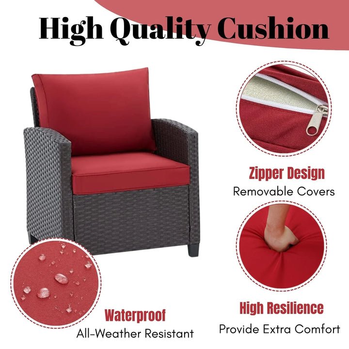 Lucía 3-Piece Outdoor Rattan Wicker Patio Set