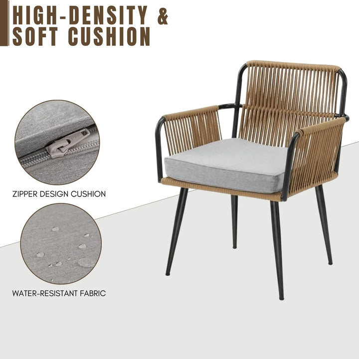 Aria Lamia 3-Piece Rope Patio Set - Perfect for Outdoor Entertaining