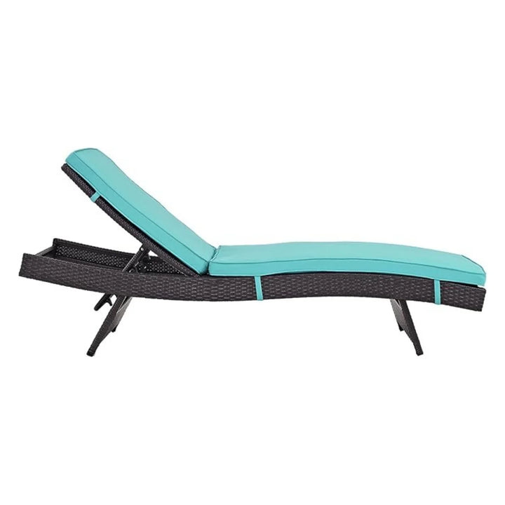 Aleida Outdoor Rattan Wicker Chaise Lounger For Poolside