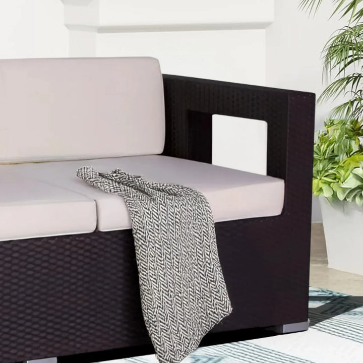 Charita 3-Seater Outdoor Rattan Wicker Patio Sofa