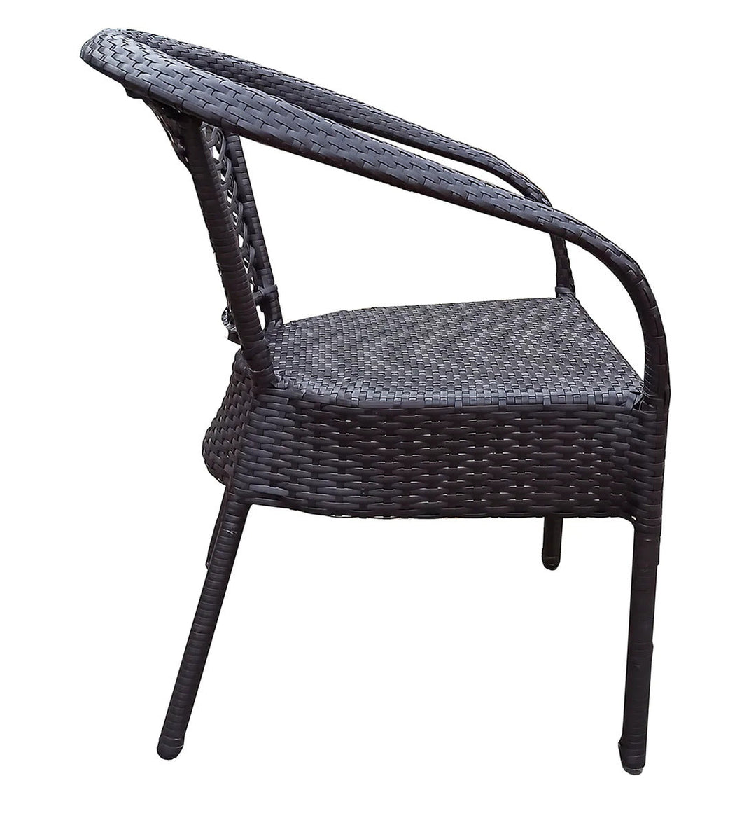 Dona Outdoor Patio Seating Set 4 Chairs and 1 Table Set (Brown)