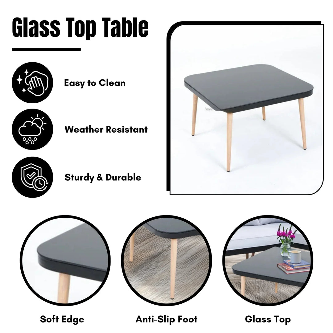 Kinsley L-Shape 5 Seater Outdoor Patio Rope Conversation Set with Table