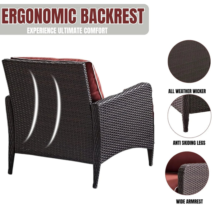 Vaidehi 1-Piece Outdoor Wicker Single Seater Sofa