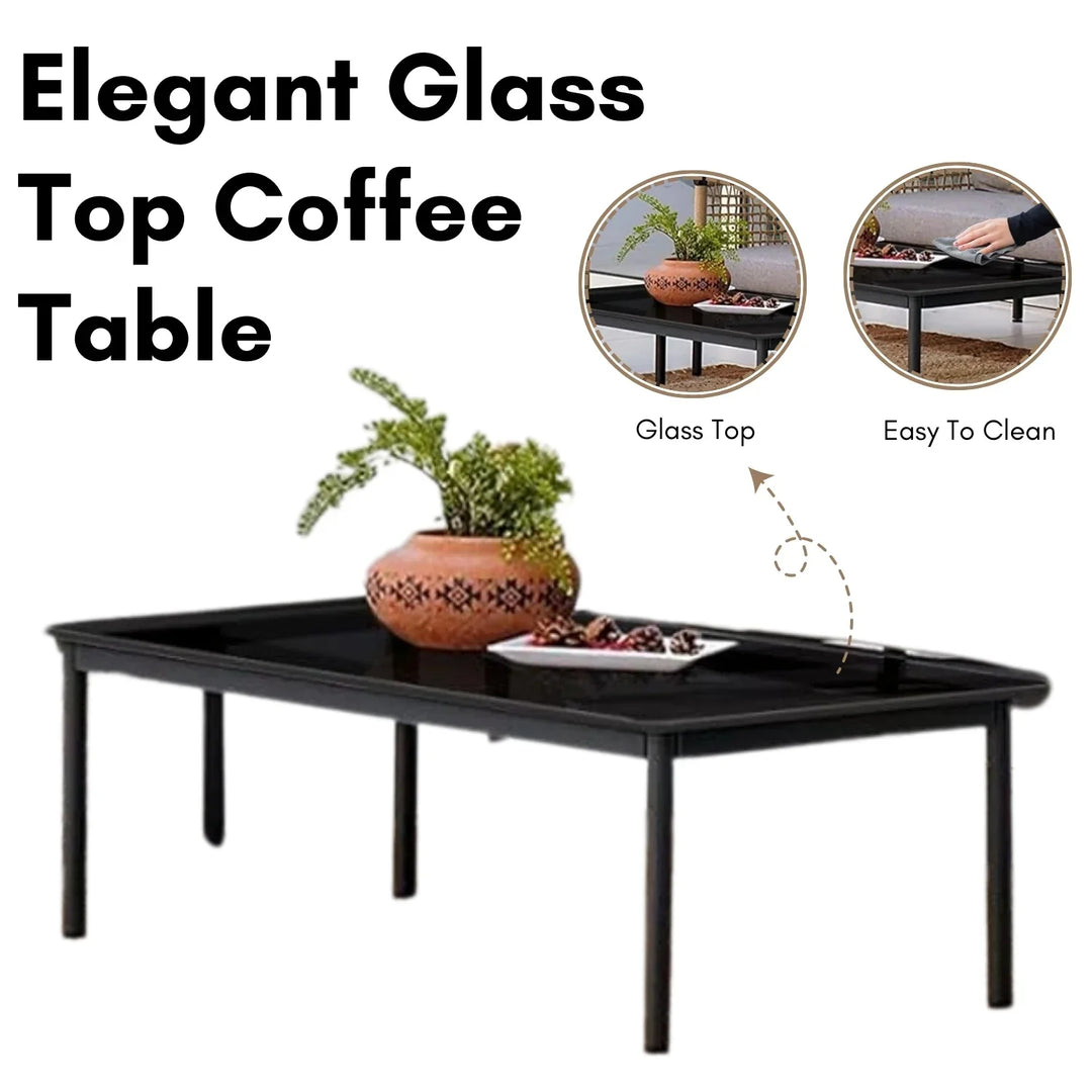 Kaia Outdoor Rope 4 Piece Sofa Set (Beige & Grey)