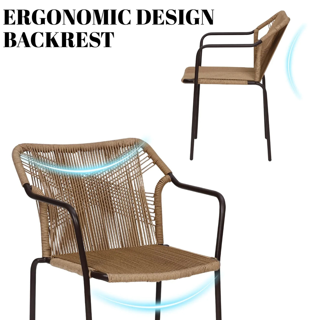 Rania 3-Piece Outdoor Beige Rope Patio Set