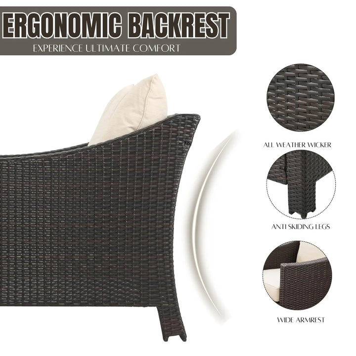 Ai Diya 1-Piece Outdoor Wicker Single Seater Sofa