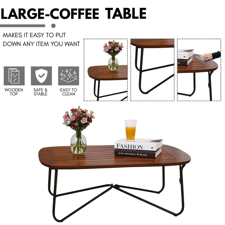 Zina Outdoor Grey Rope 4-Piece Sofa Set With Wooden Top Table