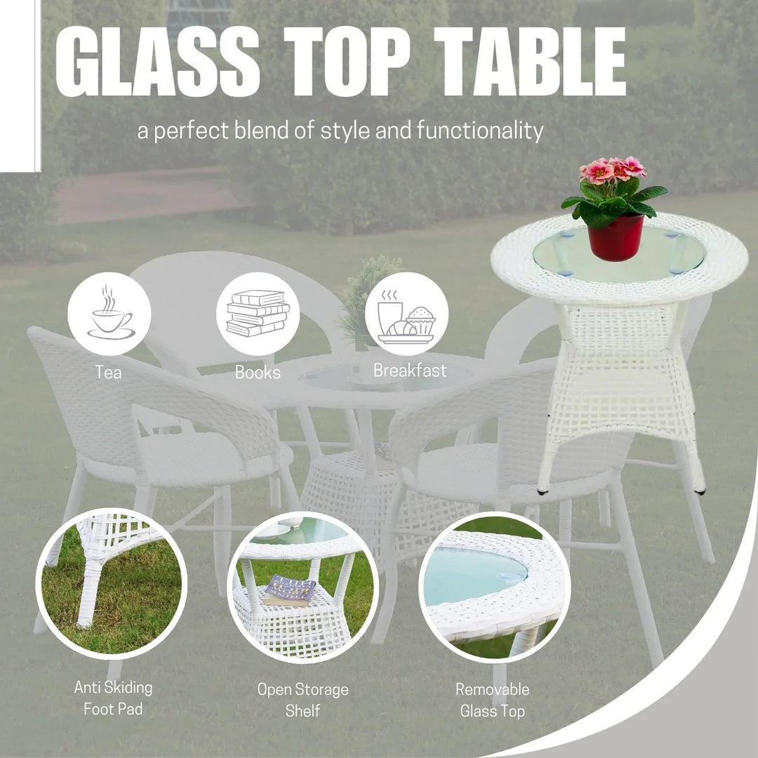 Kennedy 5-Piece Outdoor Rattan Wicker Patio Bistro Set