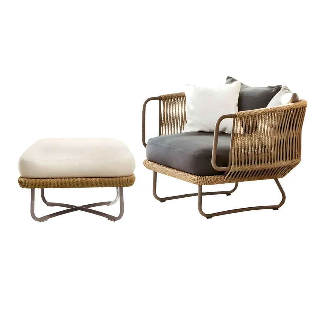 Salsabil Outdoor All-Weather Rope Ottoman