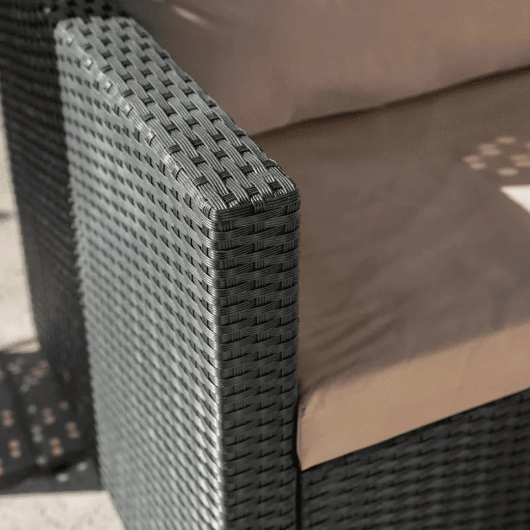 Indulekha Outdoor All-Weather Rattan Wicker Three Seater Sofa