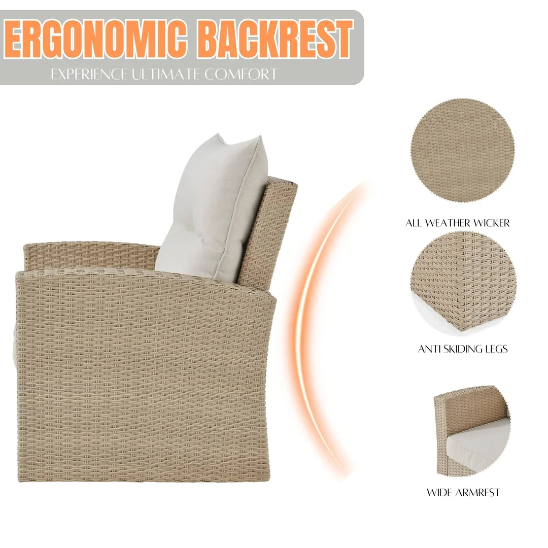 Hajar Outdoor All-Weather Wicker Single Seater Sofa