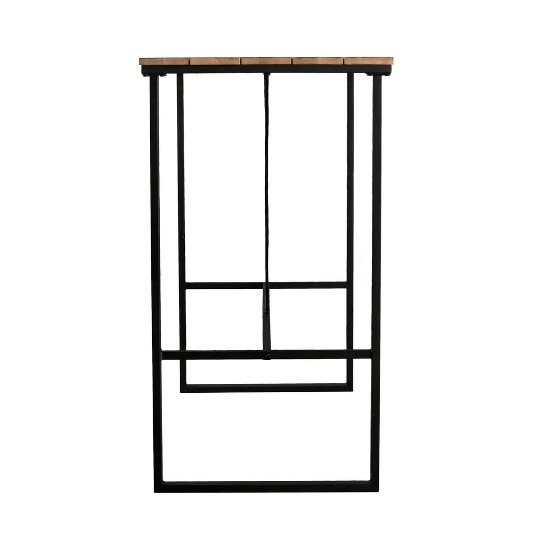 Karima Outdoor Bar Table With Wooden Top