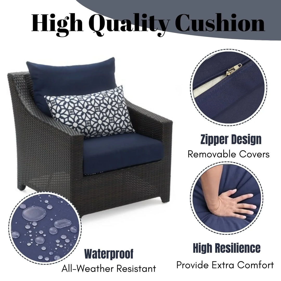 Dolores 3-Piece Outdoor Rattan Wicker Patio Set