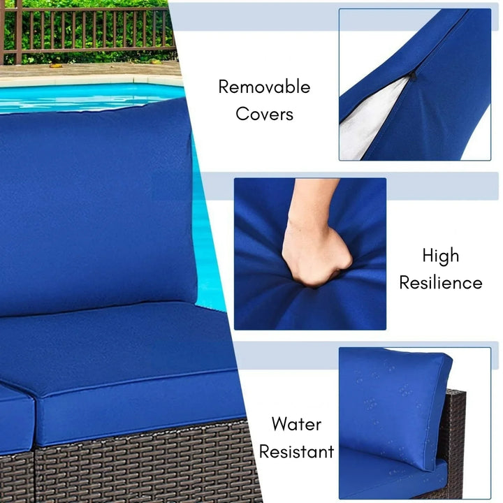 Ama 2-Piece Outdoor Wicker Armless Sofa