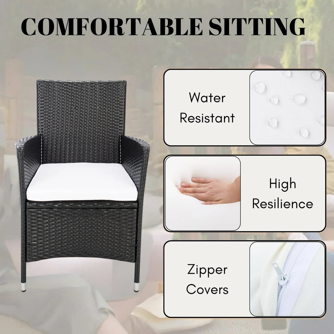 Zinnia 9-Piece Outdoor Rattan Wicker Dinning Table Set