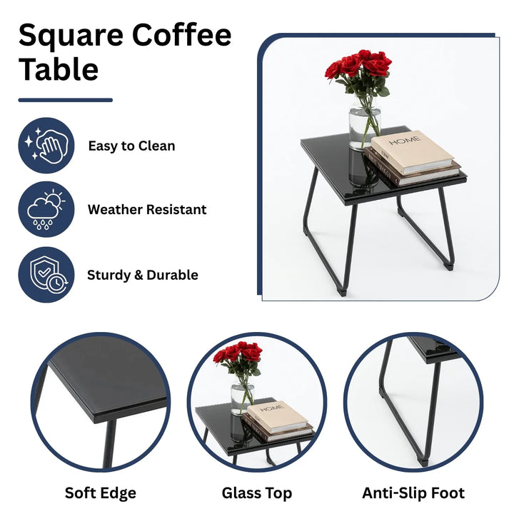 Dorothea Outdoor Rattan Wicker 3-Piece Patio Set