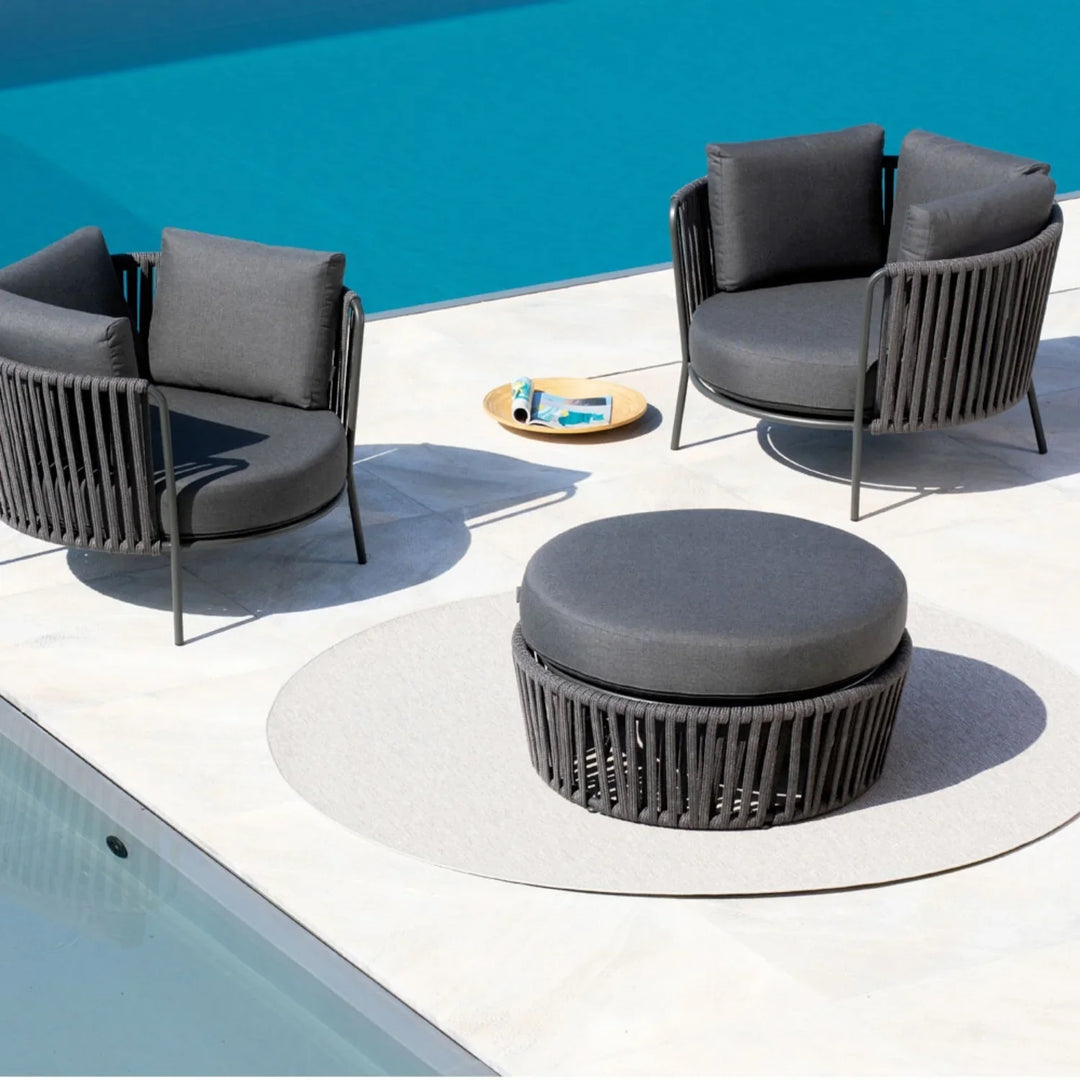 Ishvika Round Outdoor Rope Footstool