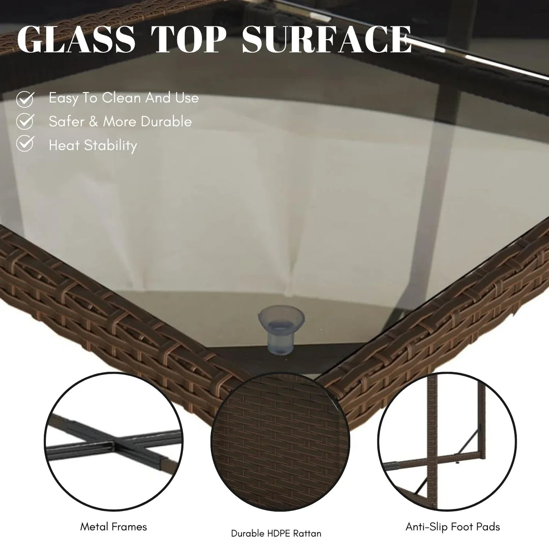 Brooklyn 11-Piece Outdoor Rattan Wicker Dinning Set