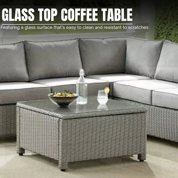 Londyn L-Shape Outdoor Wicker Sofa Set