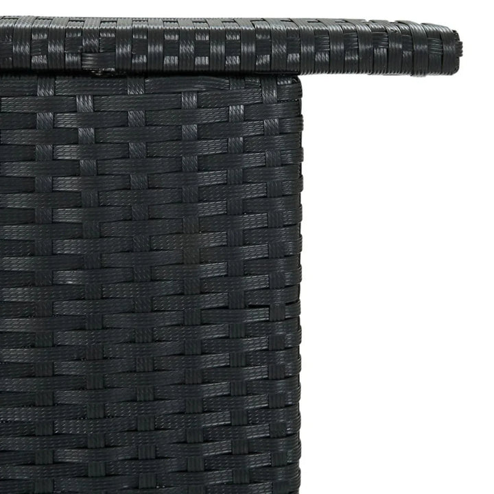 Francisca Outdoor Rattan Wicker Bar Table With a High-Top Design & Integrated Storage Shelf