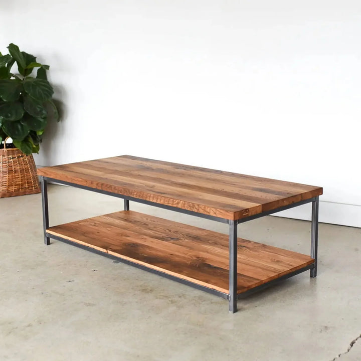 Isla Laila 2-Tier Natural Wood Top Center Table