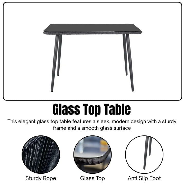 Paisley L-Shape Outdoor Rope Sofa Set