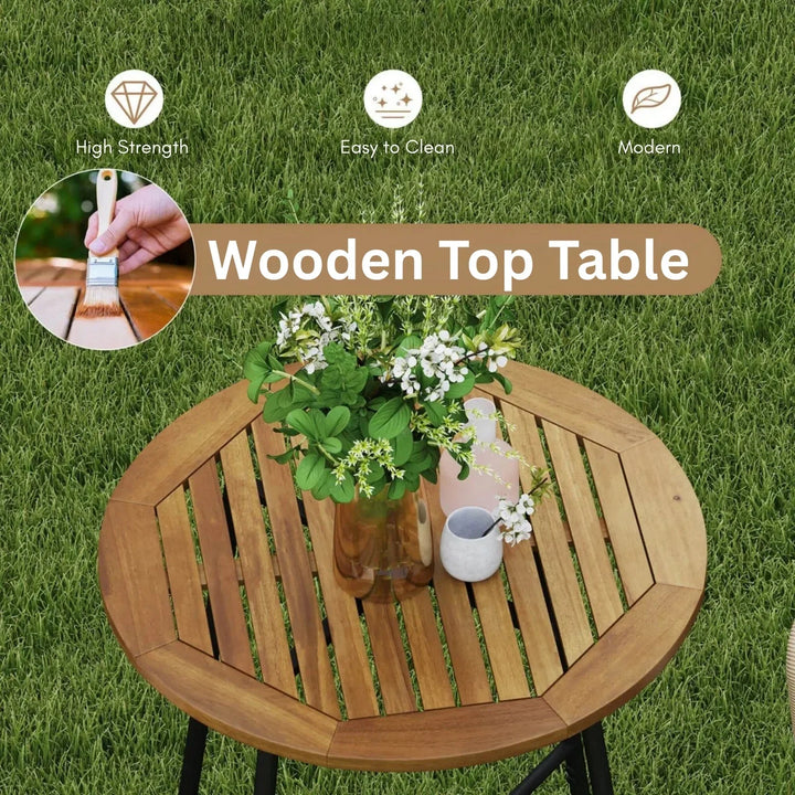 Gauravi Premium Outdoor Rope Bar Set With a High-Top Round Table