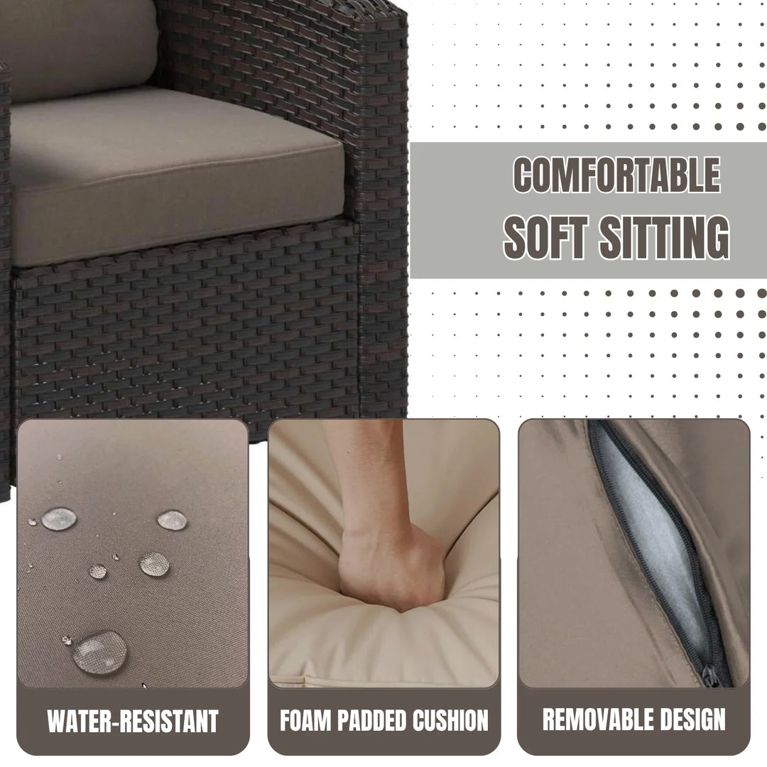 Harper 1-Piece Outdoor Wicker Single Seater Sofa