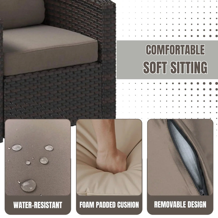 Harper 1-Piece Outdoor Wicker Single Seater Sofa