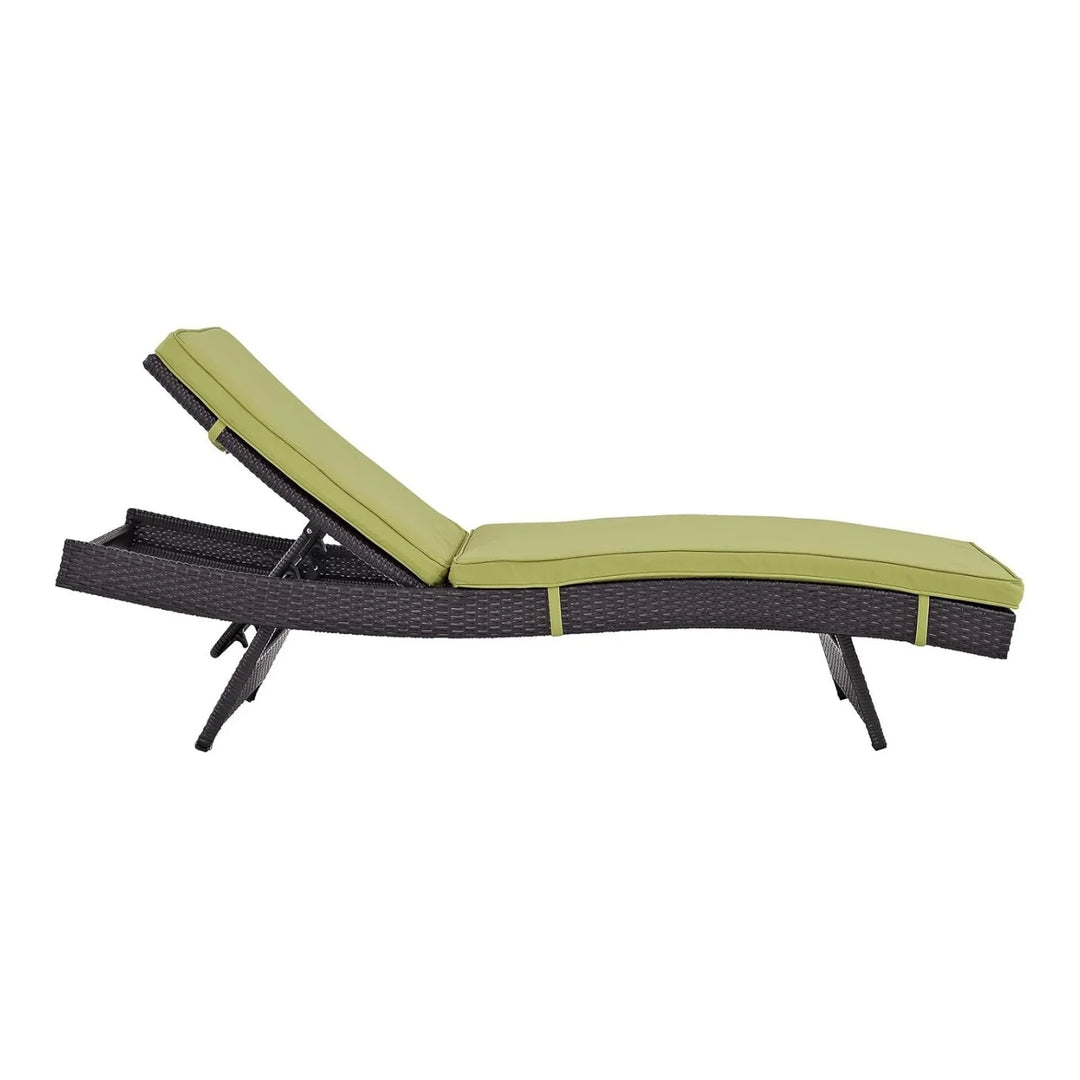 Jutta Outdoor Rattan Wicker Chaise Lounger For Poolside
