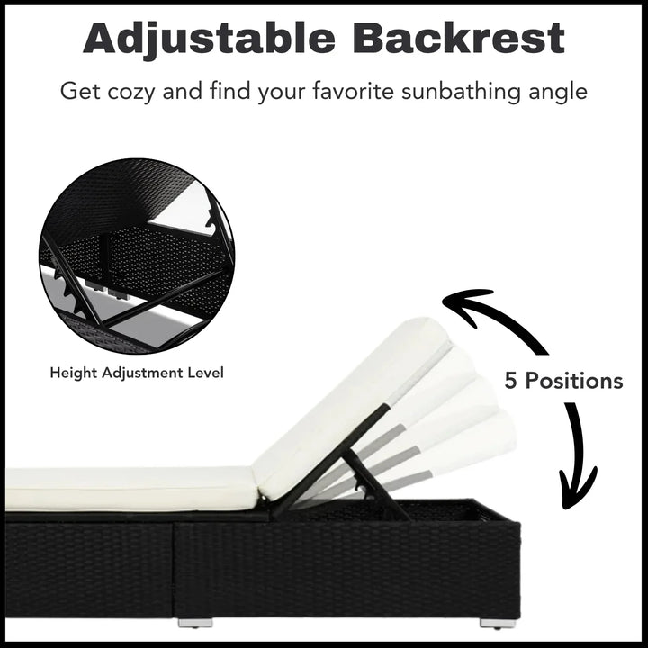 Zinnia Outdoor Wicker Lounge Chairs Set of 2 With Side Table