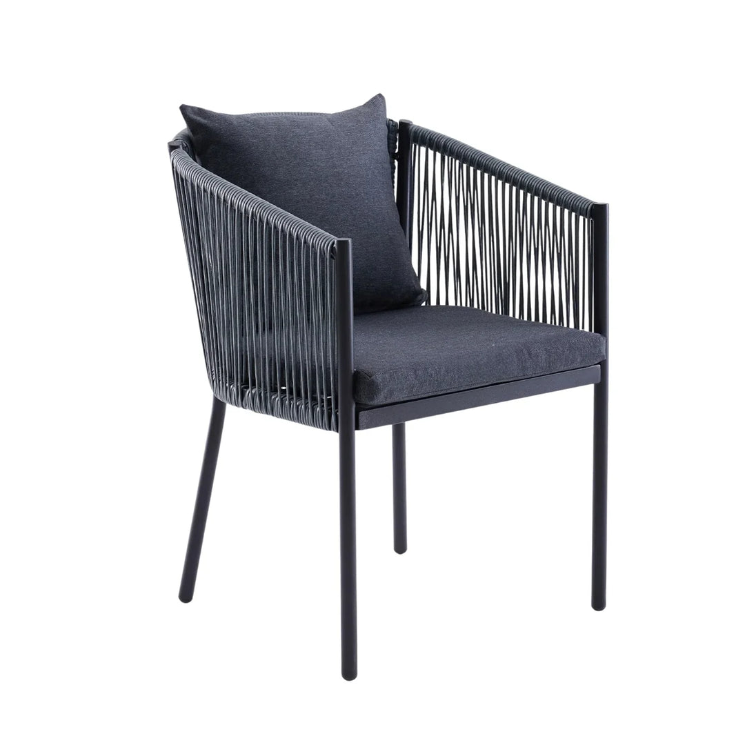 Mackenzie 2-Piece Outdoor Rope Patio Dining Chairs