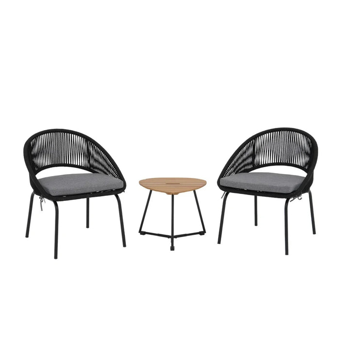 Josefina 3 Piece Garden Outdoor Rope Patio Set