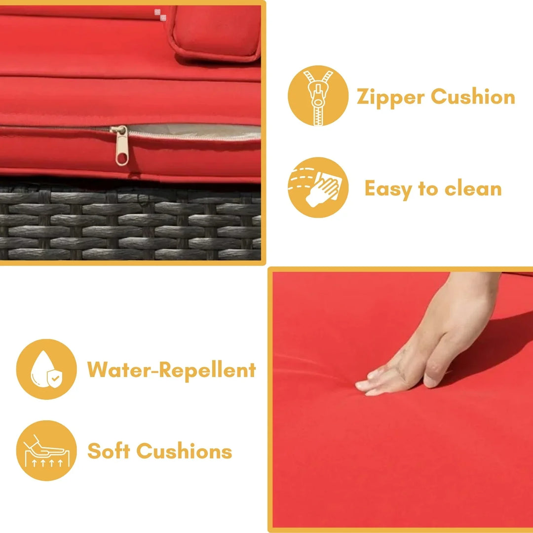 Eshanvi Outdoor All-Weather Rattan Wicker Single Seater Sofa