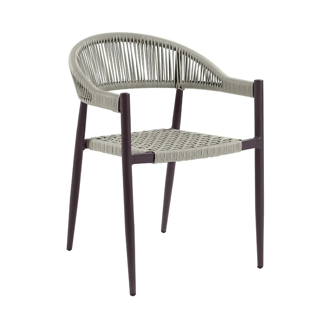 Mrinalini 2-Piece Outdoor Rope Patio Dining Chairs