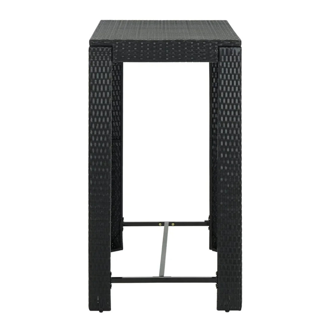 Kehinde Outdoor Rattan Wicker High Top Bar Table