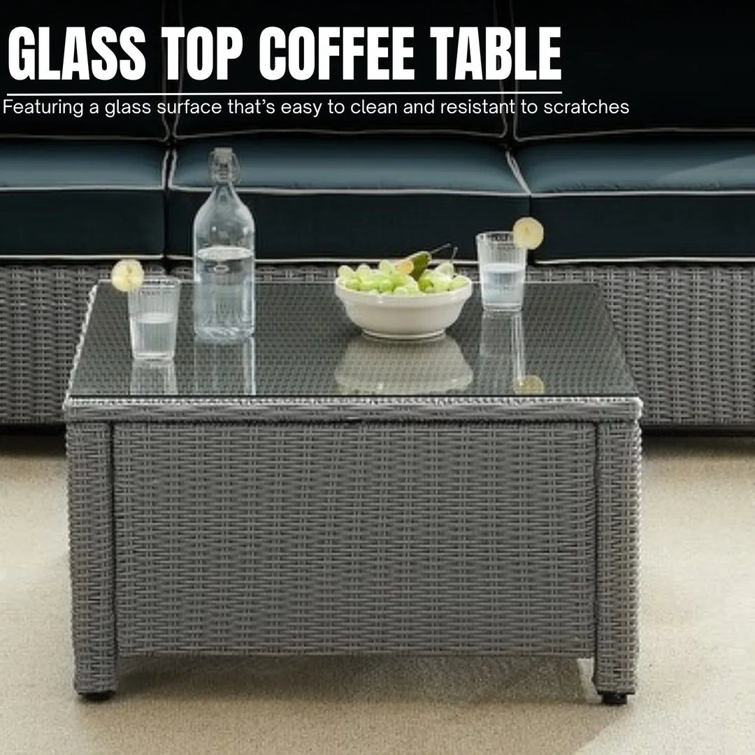 Everly L-Shape Outdoor Wicker Sofa Set