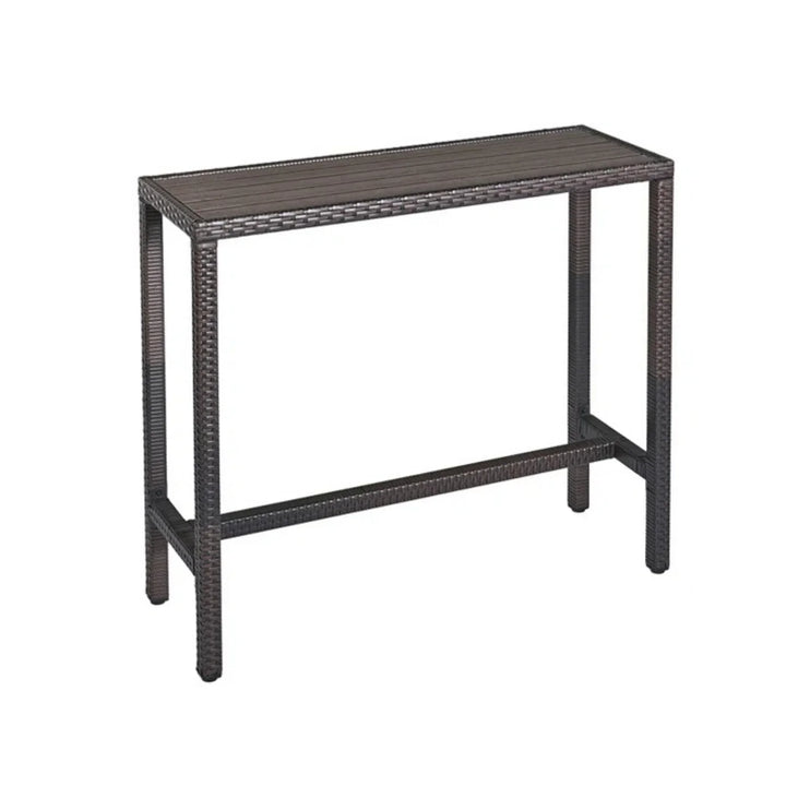 Chiyo All-Weather Rattan Wicker Bar Set with High-Top Outdoor Table & Chairs