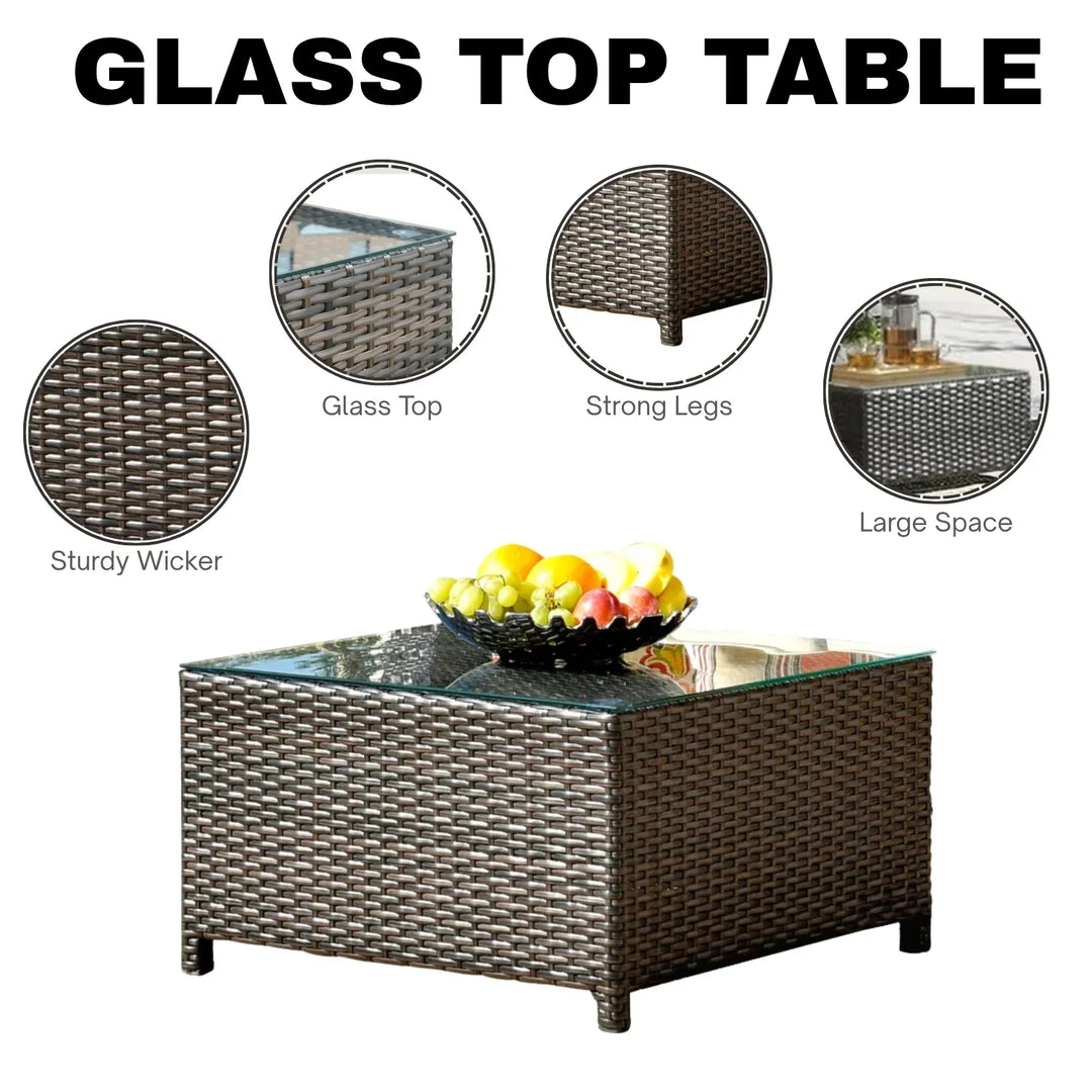 Outdoor Wicker 10 Seater Sectional Sofa Set