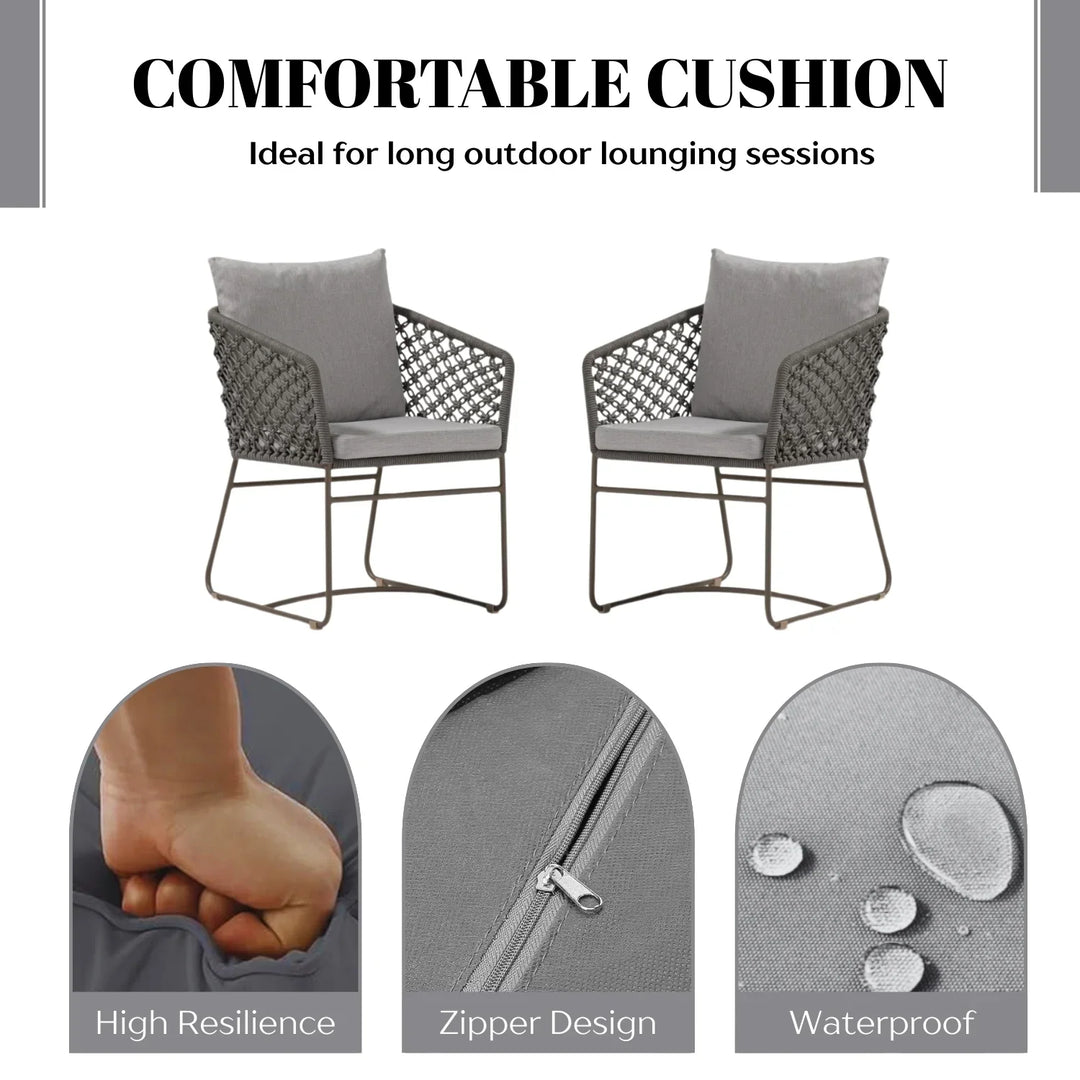 Atieno Outdoor Rope 2-Piece Patio Chairs