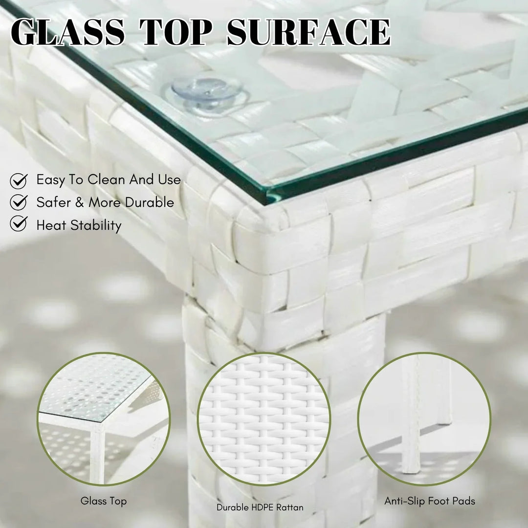 Peyton 7-Piece Outdoor Rattan Wicker Dinning Table Set