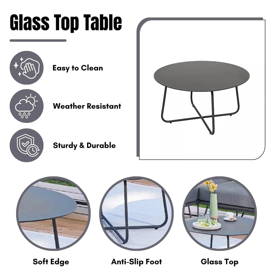 Shan 5-Seater L-Shape Outdoor Rope Sofa Set