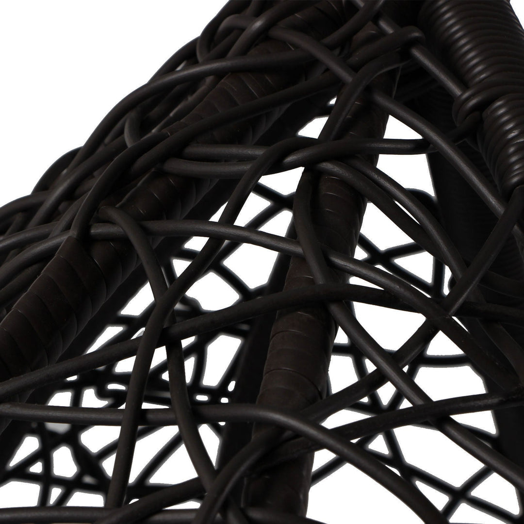 Celestino Single Seater Hanging Swing With Stand For Balcony , Garden Swing (Black)