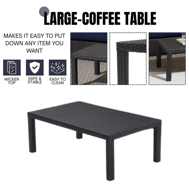 Jaya Outdoor All-Weather Rattan Wicker Three Seater Sofa